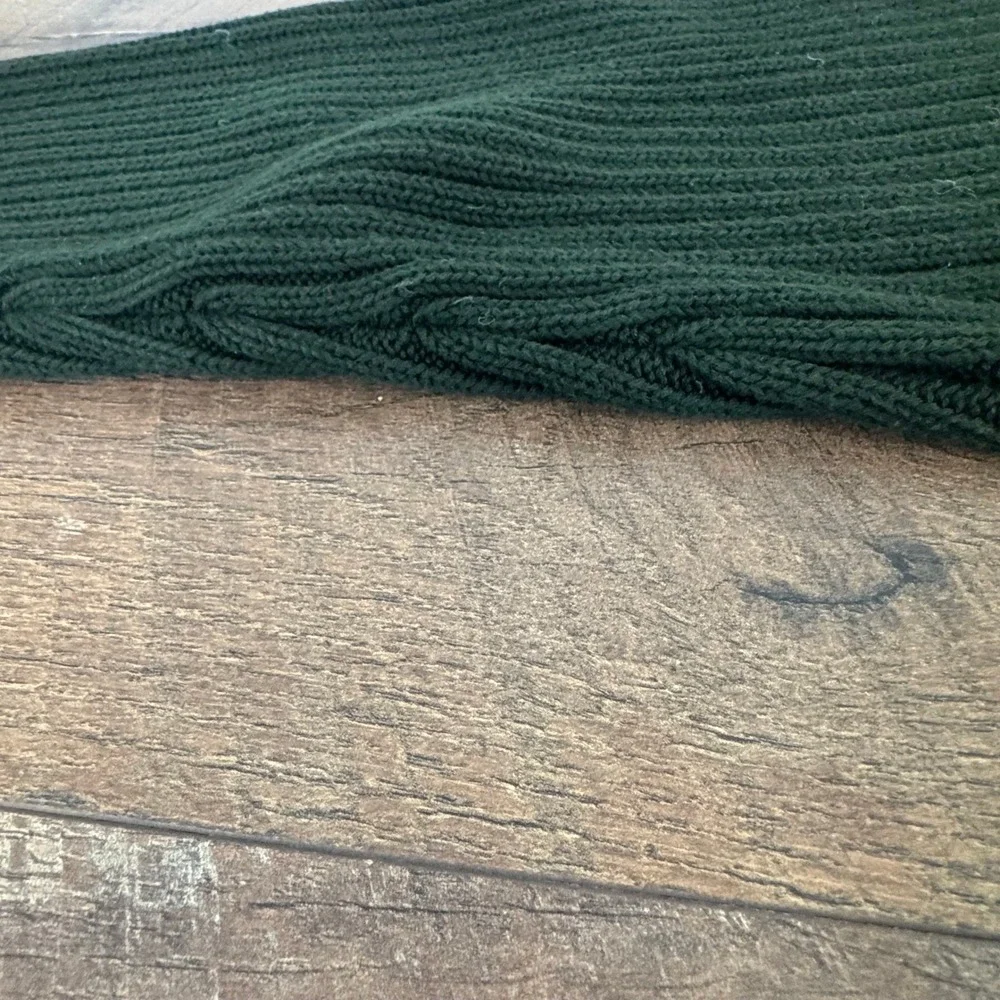 Vintage J. Crew Mens Ribbed Sweater Green Blue Stripe Size M‎